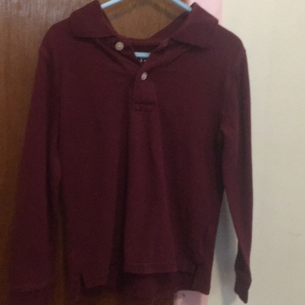 Children’s Place Burgundy Long Sleeved Polo